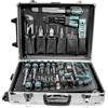 Mannesmann M29077 Valigetta trolley porta attrezzi in alluminio, con attrezzi, 159 pz.