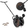 VEVOR Rullo Costipatore Dentato da 42cm con Denti Anti Intasamento, Arieggiatore per Prati Resistente Antiruggine, Strumento di Aerazione Manuale per Allentare Il Terreno Compatto di Giardini Aiuole