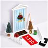 JUNBAOYYDS Porta Dell Elfo di Natale,Porta Elfo Natale Kit, Porta Elfo Natale Kit Apribile Set di Decorazioni, Decorazioni Natalizie in Miniatura, Gnomi Porta Delle Fate Natale Decorazioni Casa (Bleu)