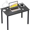 sogesfurniture Scrivanie per Computer Tavolo da Lavoro 100x60cm / 120x60cm, SF-AC3-100&120 (100 x 60 x 75cm, Nero)