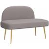 vidaXL Panchina imbottita con schienale Tortora 110 x 60 x 76 cm