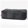 Lounge Pug Pouf Poggiapiedi a Sacco Grande, Velluto a Coste Nero, Pouf Ottomana Poggiapiedi