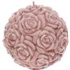 Hervit Candela Sfera Piccola Rose Candela Decorativa Rosa Malva Laccato Ø11 cm