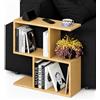 BAKAJI Tavolino Soggiorno da Caffe Porta PC Tavolo Salotto Laterale Divano Ripiano in Legno Struttura in Legno Design Moderno Industriale Dimensione 60 x 60 x 19.5 cm (Quercia)