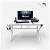 Produce Shop Scrivania Gaming ergonomica Carbonio 120x60cm Cuffie portabibite Sportbot 120 - Bianco