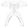 Iplex Design iPLEX - Tavolino Linea Tessara Rotondo Sagomato Trasparente in plexiglass Stile Celtico Dim. 42x50x50 cm - Arredamento casa Sal