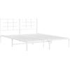 vidaXL Giroletto con Testiera Metallo Bianco 150x200 cm