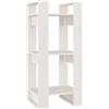 vidaXL Libreria/Divisorio Bianco 41x35x91 cm in Legno Massello di Pino