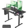 Geleisens Scrivania regolabile in altezza con porta USB-A/C, 120 x 60 cm, scrivania elettrica regolabile in altezza, ergonomica, scrivania per computer in piedi