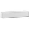 HOMN LIVING Console sospesa per ingresso Auri 2 cassetti colore bianco, 100 cm (larghezza) 30 cm (profondità) 20 cm (altezza)