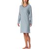 Schiesser Damen Nachthemd Langarm Weiche Baumwolle Bigshirt mit Taschen - Nightwear Maglia Lunga da Notte Donna (Pacco da 1)