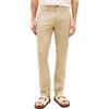 Tommy Hilfiger Uomo Pantaloni Chino Denton Printed Structure Straight Fit, Beige (Sandalwood), 29W/32L