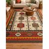 Ripaz Vogue - Tappeto Kilim di lana juta vintage - Tappeto durevole artigianale per arredamento moderno per la casa 270 x 360 cm (9x12 piedi)