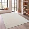 Paco Home Tappeto in iuta per interni-esterni - Naturale e nero, robusto ed elegante, ideale per il terrazza e il soggiorno, Crema 3, 80x250 cm