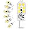 Tailcas Lampadine LED G4 bianco freddo 6000 K, 1,2 W 12 V AC/DC, equivalente | Nessun tremolio e risparmio energetico, base a doppio pin, non dimmerabile, confezione da 6
