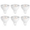 Lighxprenial Lampadina LED MR16 GU5.3, 9 W, 12 V, copertura piatta 120° (inondazione), 4000 K, bianco naturale, per illuminazione su binario e paesaggio, confezione da 6