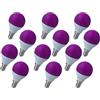 LEDLUX 12 Pezzo Lampadina Led E14 Viola, 4W=35W 220V, Forma Globo G45, Per Decorazione Feste