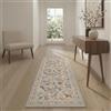 BEIMO Tappeto Cameretta 80x150 cm Animali Giungla Zebra Giraffa | Tappeto cameretta con animali della giungla e fiori su fondo crema, pelo corto, antiscivolo, lavabile, ideale bambini.
