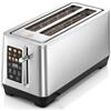 LIFEZEAL Tostapane Automatico 4 Fette in Acciaio Inossidabile, 1600W | Tostapane con Cassetto Raccoglibriciole, Schermo LED, 6 Livelli di Doratura, per Tostare, Scongelare e Riscaldare