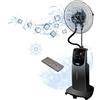 O'FRESH Ventilatore nebulizzatore per interni 135cm - Antizanzare - Rinfresca efficacemente l'ambiente - Ventilatore da terra Silenziatore - Telecomando - Ionizzatore - modalità notturna
