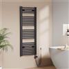 EMKE Scaldasalviette Elettrico per Bagno 120 x 50 cm, Antracite, 500 Watt | Radiatore Curvato con WIFI Termostato, Scaldasalviette Elettrico, Supporto Porta-Asciugamani