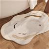 Generic Tappeto Da Bagno Di Forma Irregolare, Tappeto Piccolo In Finta Lana Per Soggiorno, Camera Da Letto, Comodino, Tappetino Per Animali Domestici(Pattern D,40cmx60cm)