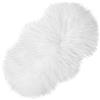 WLLHYF Mini tappeto in finta pelliccia da 50 cm con superficie irregolare e soffice copertura per sedia, ultra morbido, decorazione natalizia per soggiorno, divano, camera da letto, pavimento