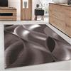 Carpettex Tappeto 120x170 cm Marrone Onde Astratte Pelo Corto Morbido