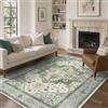 BEIMO Tappeto Salotto Pelo Corto Vintage, Tappeto Camera Da Letto, Tappeti Antiscivolo Lavabile, Grande Tappeti Persiano per Cameretta, Soggiorno, Sala, Scendiletto, Verde, 160x230cm