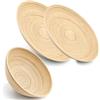 com-four® 3 Ciotole Rotonde in Bambù Ø 30/25/17 cm | Ciotole decorative per frutta, pane, snack, centrotavola, svuotatasche e accessori per la casa