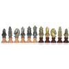 Italfama Moncada Set Pedine Scacchi Metallo e Legno Oro Argento 9.5cm Re