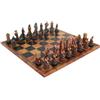 Italfama Camelot Scacchi Set Dipinto a Mano Resina Con 40x40cm Similpelle Tavola