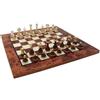 Italfama Set Scacchi In Ottone E Legno Fatto A Mano Con Piano In Olmo 42cm