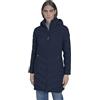 Calvin Klein Hooded Chevron Quilt Puffer Coat - Slimming Longline Winter Jacket Parka Donna (Pacco da 1)