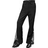 CNVAUIE Pantaloni da uomo con fondo a campana anni '70, abiti da discoteca | Pantaloni da discoteca per adulti anni '70, abbigliamento a tema discoteca anni '70, pantaloni traspiranti vintage