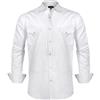 Rankitutu Camicia western da uomo con bottoni a pressione, vestibilità regolare, a quadri, a maniche lunghe, casual
