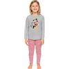 United Labels Pigiama di Natale Disney Minnie Mouse per Bambine - Set Pigiama Invernale Natalizio per Bambini Top a Maniche Lunghe con Pantaloni Grigio/Rosso (as3, Numeric, Numeric_110, Numeric_116, Regular)