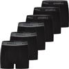 O'Neill Boxer da uomo in tinta unita Sport Boxer M L XL XXL 95% cotone uomo trunk mutandine senza intervento confezione da 6 pezzi nero rosso blu