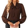 GRACE KARIN Camicetta da donna a maniche lunghe con fiocco in chiffon per | Vintage Retro Pizzo Top Formale Business Ufficio Lavoro Camicie 2026 Elegante Casual Top Sera Appuntamento Notte Camicette