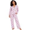 Get Trend Peanuts Snoopy Pigiama Donna Invernale Lungo, Due Pezzi, S-2XL | Pigiama con Abbottonatura, Maglia e Pantaloni Leggero, Completo da Notte e Casa, Idee Regalo Donna e Ragazza