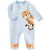 WYTbaby Pigiama per neonato in 100% cotone, pagliaccetto per bambini da 0 a | Cambio rapido del pannolino grazie alla chiusura lampo fino alla gamba, motivo animale, abbigliamento per bambini come regalo