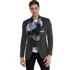 l&j Sciarpa uomo firmata Coveri invernale calda leggera scialle inverno Pashmina elegante con confezione regalo uomo a righe lunga 170 x 33 cm scaldacollo colori nero grigio beige blu