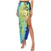 Hansber Paillette Rock Donna Lungo Scintillante Avvolgente Gonna Sirena Coda di Pesce Gonna Anca Tubino Legare Lato Carnevale Carneval
