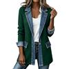 VPQILH Jeans Giacca Donna Cardigan Cappotto da Donna in Denim Patchwork | Giacche Donna per Autunno e Inverno, Maglioni in Maglia Giubbotto con Colletto, con Bottoni, Manica Lunga Giubbotto Casual