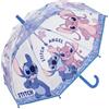 PERLETTI Ombrello Trasparente Pioggia Bambina Asilo Antivento Manuale | Ombrellino Piccolo Bimba 3 4 5 6 Anni Scuola Materna - Cupola Antivento Puntine Salvadito Bimbe Mini Leggero POE