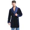 LEVERIE Elegante giacca da camera/vestaglia corta uomo con cintura e tasche. Made in EU.