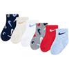 NIKE Calzini Bimbo, Pacco da 6, Caviglia