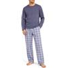 TRAMAS+ Pigiama Uomo in Cotone, Pigiama Uomo Completo Lungo con Maniche Lunghe, 100% Cotone, Comodo e Traspirante -