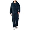 Vhersily 2026 Pigiama Intero Uomo Flanella Tinta Unita Felpa con Cappuccio Pile Invernale Caldo Pajamas Tuta Intera da Notte Onesie Oversize Zipper Pigiamone Coppia Sleepwear Abbigliamento Erotico