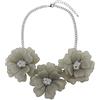 Bocar - NK-10454, Collana da donna con fiore, realizzata a mano, stile pettorina